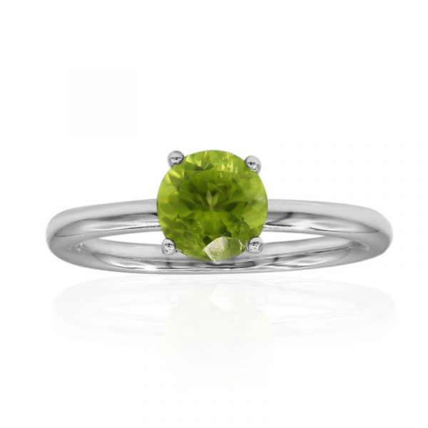 Burmesischer Peridot-Silberring