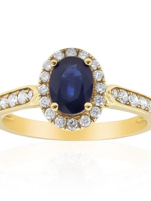 Ceylon-Saphir-Goldring (CIRARI)