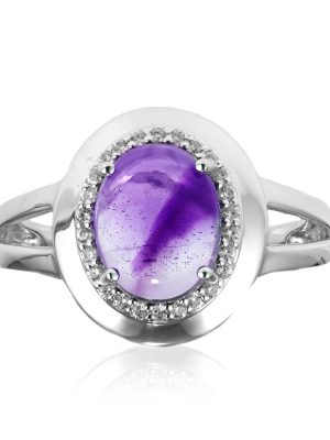 Chevron-Amethyst-Silberring