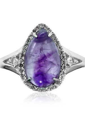 Chevron-Amethyst-Silberring