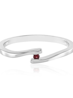 Edelroter Spinell-Silberring