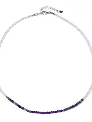 Edelstein-Silberhalskette