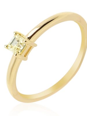 Gelber VVS2 Diamant-Goldring (de Melo)