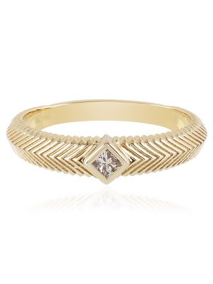 I2 Schokoladen-Diamant-Silberring