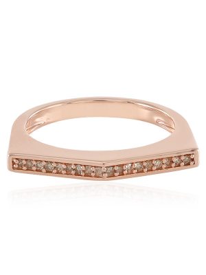 I3 Champagner-Diamant-Silberring