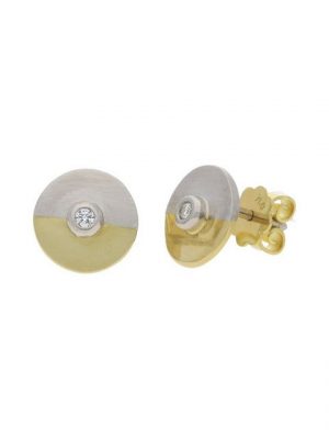 JuwelmaLux Paar Ohrstecker JuwelmaLux Ohrstecker 950/000 Platin & 750/000 (18 Karat) Gold JL30-06 (kein Set, 2-tlg., inkl. edelm Schmucketui)