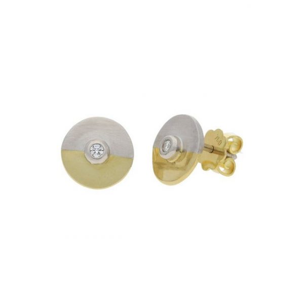 JuwelmaLux Paar Ohrstecker JuwelmaLux Ohrstecker 950/000 Platin & 750/000 (18 Karat) Gold JL30-06 (kein Set, 2-tlg., inkl. edelm Schmucketui)