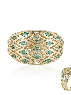 Kolumbianischer Smaragd-Goldring (Ornaments by de Melo)