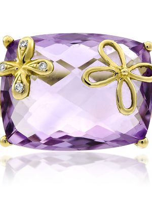 Lavendel-Amethyst-Goldring