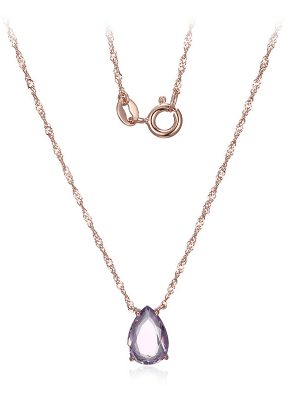 Lavendel-Amethyst-Silbercollier