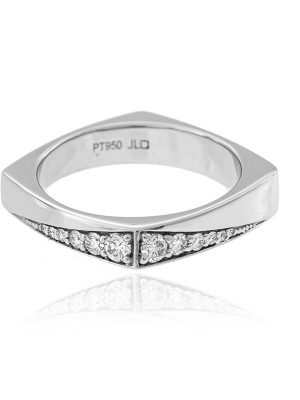 Lupenreiner (F) Brillant-Platinring (LUCENT DIAMONDS)