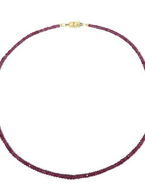Magenta-Granat-Silberhalskette