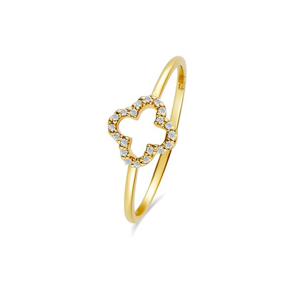 Maja Emulto Ring - Sparkle Clover - EL00010.RG.YG