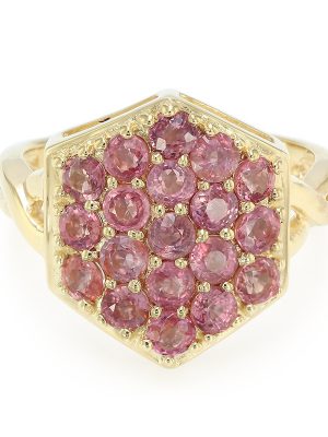 Nicht erhitzter Padparadscha-Saphir-Goldring (AMAYANI)