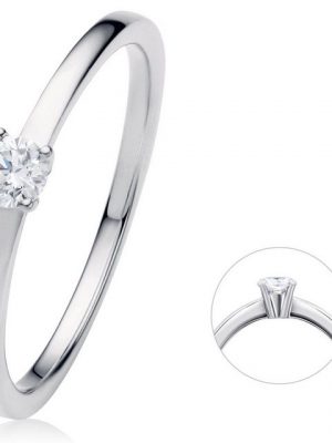 ONE ELEMENT Diamantring 0.15 ct Diamant Brillant Ring aus 950 Platin, Damen Platin Schmuck