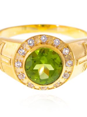 Peridot-Herren-Silberring