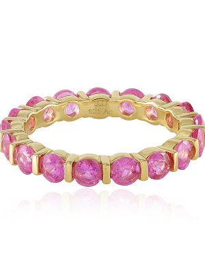 Pinkfarbener Madagaskar-Saphir-Silberring