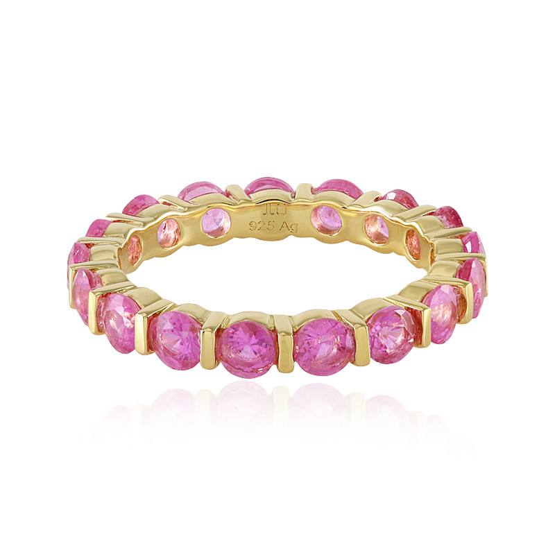 Pinkfarbener Madagaskar-Saphir-Silberring