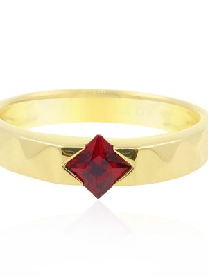 Roter Burmesischer Spinell-Goldring (de Melo)