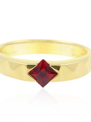 Roter Burmesischer Spinell-Goldring (de Melo)