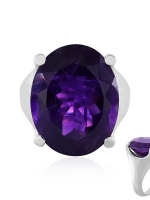 Sambia-Amethyst-Silberring (de Melo)