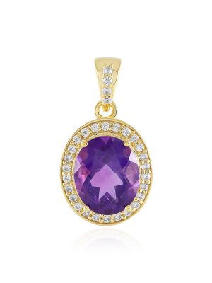 Sibirischer Amethyst-Silberanhänger