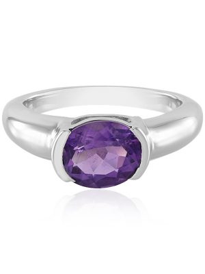 Sibirischer Amethyst-Silberring