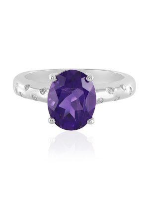 Sibirischer Amethyst-Silberring