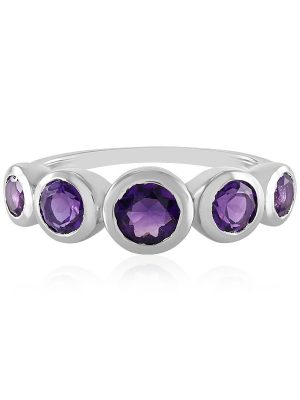 Sibirischer Amethyst-Silberring