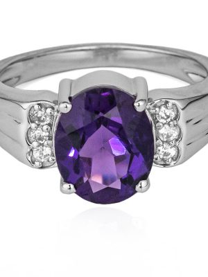 Sibirischer Amethyst-Silberring