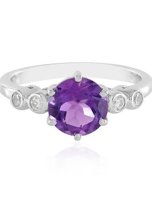 Sibirischer Amethyst-Silberring