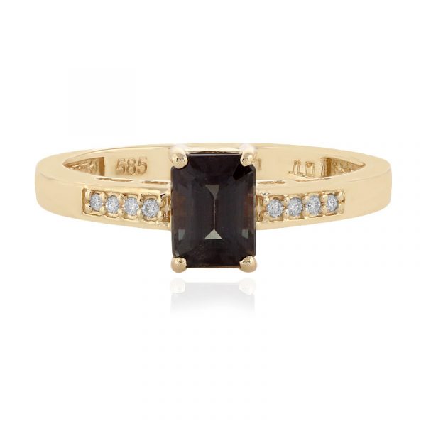 Tansania-Farbwechsel-Granat-Goldring (AMAYANI)