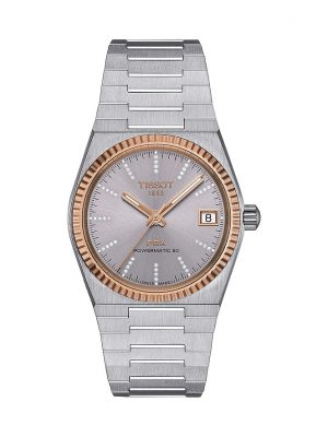 Tissot Unisexuhr PRX Powermatic 80 Stahl & 18K Goldlünette T9312074133600