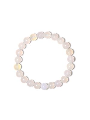 Weißer Achat-Armband