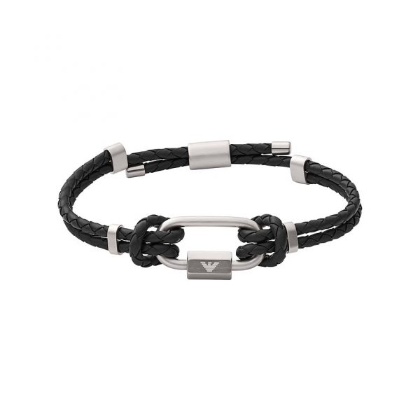 Emporio Armani Armband EGS2796040 Leder, Edelstahl