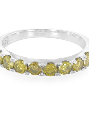 Gelber Diamant-Silberring