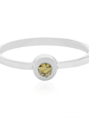 Gelber Diamant-Silberring