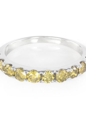 Gelber Diamant-Silberring