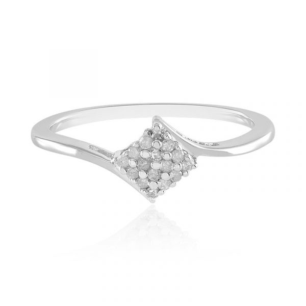 I2 (I) Diamant-Silberring