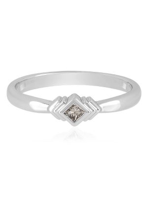 I2 Schokoladen-Diamant-Silberring