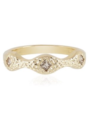 I2 Schokoladen-Diamant-Silberring