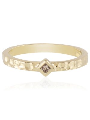 I2 Schokoladen-Diamant-Silberring