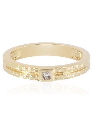 I2 Schokoladen-Diamant-Silberring