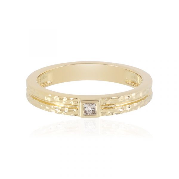 I2 Schokoladen-Diamant-Silberring