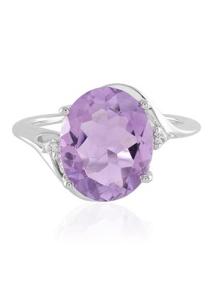 Lavendel-Amethyst-Silberring