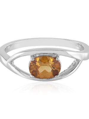 Mandarin-Zirkon-Silberring