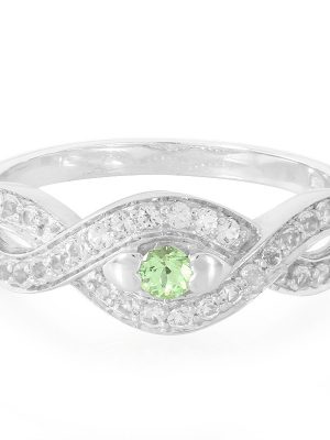 Merelani-Mint-Granat-Silberring