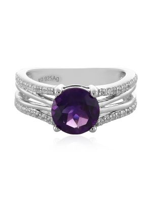 Sibirischer Amethyst-Silberring