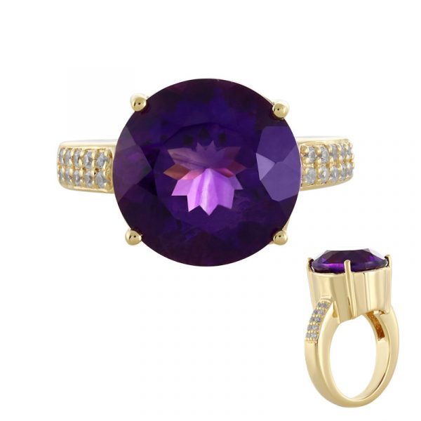 Sibirischer Amethyst-Silberring