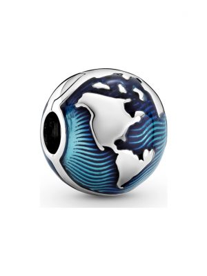 Pandora Charm Moments Blauer Globus Clip 799429C01